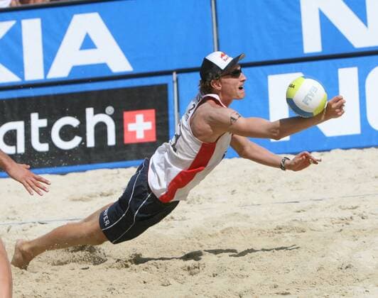 Peter Gartmayer (Österreich) Beachvolleyball Herren Beach World Tour 2007, Grand Slam, WorldTour Einzelbild Klagenfurt Dynamik, Beachvolleyball Herren Beach World Tour 2007, Grand Slam, WorldTour Einzelbild Klagenfurt Dynamik,