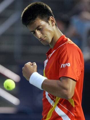Novak Djokovic (Serbien) - Jubel -  (mon2007081118) Tennis Herren Rogers Cup 2007, ATP Tour, Masters Series Einzelbild Montreal Freude, Tennis Herren Rogers Cup 2007, ATP Tour, Masters Series Einzelbild Montreal Freude,