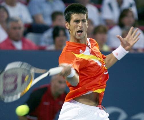 Novak Djokovic (Serbien) -  (mon2007081123) Tennis Herren Rogers Cup 2007, ATP Tour, Masters Series Einzelbild Montreal Dynamik, Tennis Herren Rogers Cup 2007, ATP Tour, Masters Series Einzelbild Montreal Dynamik,