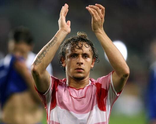 Rafinha (Schalke) applaudiert Fußball 1. BL Herren Saison 2007 2008, FC Schalke 04 Porträt Stuttgart Fußball 1. BL Herren Saison 2007 2008, FC Schalke 04 Porträt Stuttgart