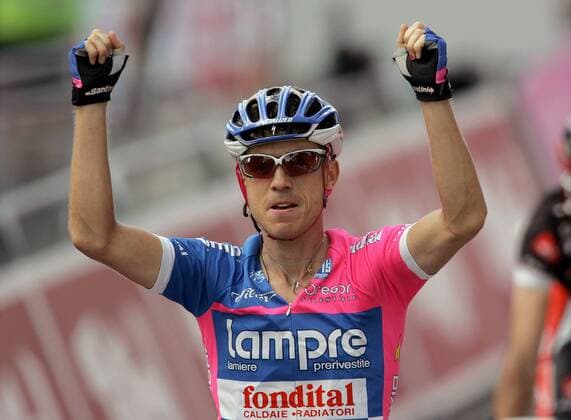 Damiano Cunego (Italien Lampre Fondital, li.) gewinnt die 4. Etappe der Deutschland Tour 2007 Radsport Herren Deutschland Tour 2007, Deutschlandtour, ProTour, Straßenradsport, Straße, Rad, Einzelbild 4. Etappe: Singen - Sonthofen Freude, Radsport Herren Deutschland Tour 2007, Deutschlandtour, ProTour, Straßenradsport, Straße, Rad, Einzelbild 4. Etappe: Singen - Sonthofen Freude,