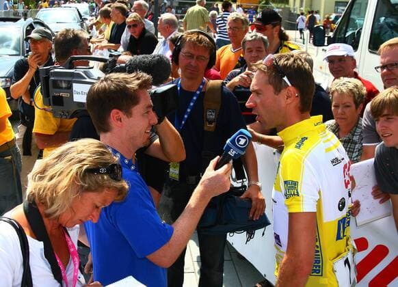 Jens Voigt (Deutschland CSC) im ARD Interview Radsport Herren Deutschland Tour 2007, Deutschlandtour, ProTour, Straßenradsport, Straße, Rad, Gruppe 4. Etappe: Singen - Sonthofen Radsport Herren Deutschland Tour 2007, Deutschlandtour, ProTour, Straßenradsport, Straße, Rad, Gruppe 4. Etappe: Singen - Sonthofen