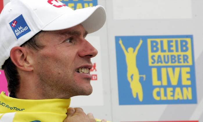 Bleib Sauber, Live Clean - Jens Voigt (Deutschland CSC) bleibt es bestimmt Radsport Herren Deutschland Tour 2007, Deutschlandtour, ProTour, Straßenradsport, Straße, Rad Porträt o0 Bund Deutscher Radfahrer BDR 5. Etappe: Sonthofen - Sölden Radsport Herren Deutschland Tour 2007, Deutschlandtour, ProTour, Straßenradsport, Straße, Rad Porträt o0 Bund Deutscher Radfahrer BDR 5. Etappe: Sonthofen - Sölden
