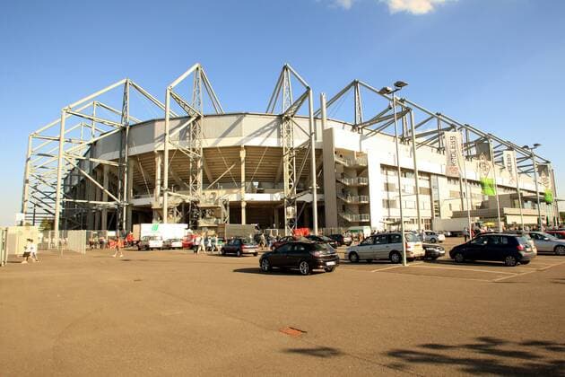 Borussia Park, Heimspielstätte von Borussia Mönchengladbach Fußball 2. BL Herren Saison 2007 2008, Gladbach, Fotostory Totale BorussiaPark Mönchengladbach Fußball 2. BL Herren Saison 2007 2008, Gladbach, Fotostory Totale BorussiaPark Mönchengladbach