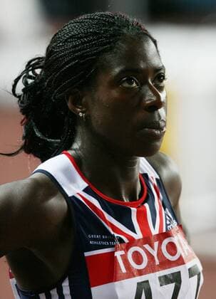 Großbritannien, Black History Month im Oktober - Sport Christine Ohuruogu (Großbritannien) Leichtathletik WM Damen WM 2007, Nationaltrikot, 400m, 400 m, Meter, Porträt Osaka Leichtathletik WM Damen WM 2007, Nationaltrikot, 400m, 400 m, Meter, Porträt Osaka