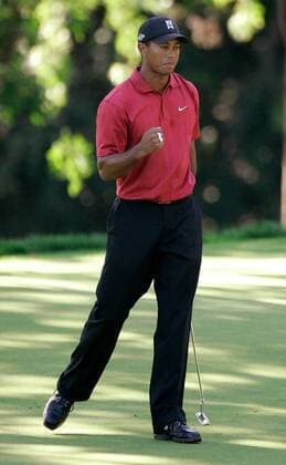 Eldrick Tiger Woods (USA) jubelt -  (CHI2007090919) Golf Herren BMW Championship 2007, PGA Tour, FedEx, Fed Ex Cup Einzelbild Cog Hill Golf and Country Club Lemont Golf Herren BMW Championship 2007, PGA Tour, FedEx, Fed Ex Cup Einzelbild Cog Hill Golf and Country Club Lemont