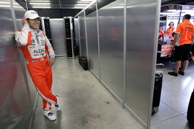 Sakon Yamamoto (Japan Spyker) gut gelaunt -  Motorsport Grand Prix Herren Großer Preis von Belgien 2007, Formel 1 Weltmeisterschaft, F1, F, GP, WM, Freies Training Einzelbild Spa-Francorchamps Motorsport Grand Prix Herren Großer Preis von Belgien 2007, Formel 1 Weltmeisterschaft, F1, F, GP, WM, Freies Training Einzelbild Spa-Francorchamps
