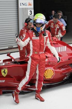 Felipe Massa (Brasilien Ferrari) zufrieden Motorsport Grand Prix Herren Großer Preis von Belgien 2007, Formel 1 Weltmeisterschaft, F1, F, GP, WM, Qualifying Einzelbild Spa Francorchamps Motorsport Grand Prix Herren Großer Preis von Belgien 2007, Formel 1 Weltmeisterschaft, F1, F, GP, WM, Qualifying Einzelbild Spa Francorchamps