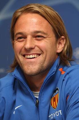 Torwart Timo Hildebrand (Valencia) gut gelaunt während der Pressekonferenz Fußball EC 1 Herren Champions League 2007 2008, Valencia CF, FC, Pressekonferenz, Pressetermin Porträt Gelsenkirchen Fußball EC 1 Herren Champions League 2007 2008, Valencia CF, FC, Pressekonferenz, Pressetermin Porträt Gelsenkirchen
