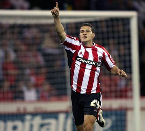 Billy Sharp (Sheffield United) - Torjubel - Fußball Herren Carling Cup 2007 2008, Englischer Pokal, Pokalspiel, Ligapokal, League, Sheffield United Einzelbild Sheffield Freude, Fußball Herren Carling Cup 2007 2008, Englischer Pokal, Pokalspiel, Ligapokal, League, Sheffield United Einzelbild Sheffield Freude,
