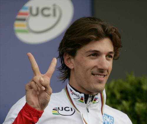 Fabian Cancellara (Schweiz CSC) - Zeitfahrweltmeister 2007 wiederholt seinen Vorjahreserfolg Radsport WM Herren WM 2007, Straßenradsport, Straße, Rad, Zeitfahren, Einzelzeitfahren Porträt Stuttgart Freude, Radsport WM Herren WM 2007, Straßenradsport, Straße, Rad, Zeitfahren, Einzelzeitfahren Porträt Stuttgart Freude,