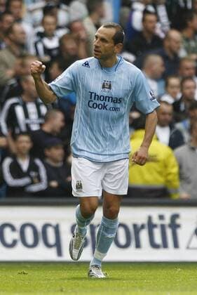 Martin Petrov (Manchester City) - Torjubel - EDITORIAL USE ONLY. No use with unauthorised audio, video, data, fixture lists, club league logos or live services. Online in-match use limited to 120 images, no video emulation. No use in betting, games or single club league player publications. Fußball Herren English Premier League 2007 2008, 1. Englische Liga, Manchester City Einzelbild Manchester Freude, Fußball Herren English Premier League 2007 2008, 1. Englische Liga, Manchester City Einzelbild Manchester Freude,