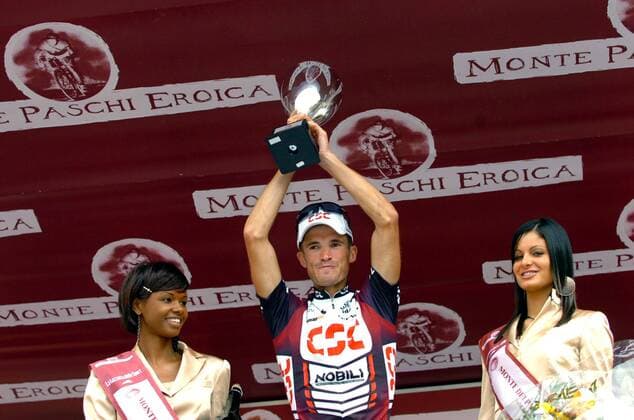 Alexandr Kolobnev (Rußland CSC) - Sieger der Monte Paschi Eroica 2007 -  Radsport Herren Monte Paschi Eroica 2007, Straßenradsport, Straße, Rad Gruppe Siena Freude, Radsport Herren Monte Paschi Eroica 2007, Straßenradsport, Straße, Rad Gruppe Siena Freude,
