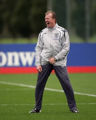 Nationaltrainer Steve McClaren (England) - EDITORIAL USE ONLY. No use with unauthorised audio, video, data, fixture lists, club league logos or live services. Online in-match use limited to 120 images, no video emulation. No use in betting, games or single club league player publications. Fußball Herren Nationalteam 2007, Training Einzelbild Freude, Fußball Herren Nationalteam 2007, Training Einzelbild Freude,