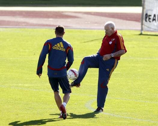 Nationaltrainer Luis Aragones (Spanien) im Duell -  - NOxONLINExUSE Fußball Herren Nationalteam 2007, Training Gruppe Las Rozas Fußball Herren Nationalteam 2007, Training Gruppe Las Rozas
