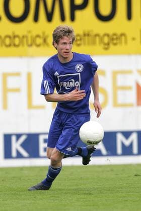 Philipp Böwing Schmalenbrock (Sportfreunde Lotte) am Ball Fußball Herren Oberliga Westfalen 2007 2008, Sportfreunde Lotte Einzelbild Lotte Dynamik, Fußball Herren Oberliga Westfalen 2007 2008, Sportfreunde Lotte Einzelbild Lotte Dynamik,