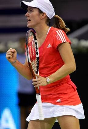 Justine Henin (Belgien) jubelt -  Tennis WM Damen Sony Ericsson Championships 2007, WTA Tour Einzelbild Madrid Freude, Tennis WM Damen Sony Ericsson Championships 2007, WTA Tour Einzelbild Madrid Freude,
