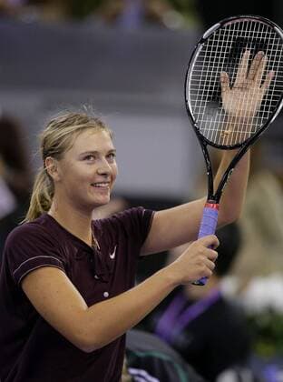 Maria Sharapova (Russland) jubelt -  - NOxONLINExUSE Tennis WM Damen Sony Ericsson Championships 2007, WTA Tour Einzelbild Madrid Freude, Tennis WM Damen Sony Ericsson Championships 2007, WTA Tour Einzelbild Madrid Freude,
