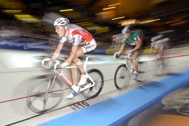 Franco Marvulli (Schweiz, li.) Radsport Herren 44. Münchener 6 Tage Rennen 2007, Sechstagerennen, Sechstage, Sechs, Sixdays, six days Gruppe München Dynamik, Radsport Herren 44. Münchener 6 Tage Rennen 2007, Sechstagerennen, Sechstage, Sechs, Sixdays, six days Gruppe München Dynamik,