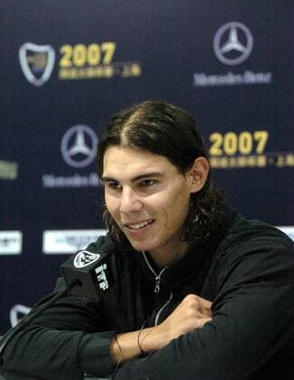 Rafael Nadal (Spanien) während der Pressekonferenz -  (IMCpau16055003) Tennis WM Herren ATP Masters Cup 2007, Series, Tour, Pressekonferenz, Pressetermin Einzelbild Shanghai Tennis WM Herren ATP Masters Cup 2007, Series, Tour, Pressekonferenz, Pressetermin Einzelbild Shanghai