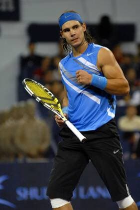 Rafael Nadal (Spanien) jubelt -  (IMCpau16055603) Tennis WM Herren ATP Masters Cup 2007, Series, Tour Einzelbild Shanghai Freude, Tennis WM Herren ATP Masters Cup 2007, Series, Tour Einzelbild Shanghai Freude,
