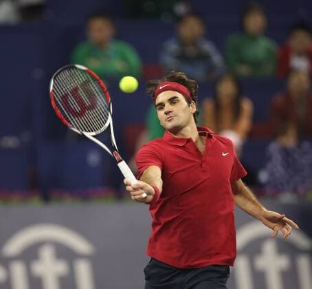 Roger Federer (Schweiz) Tennis WM Herren ATP Masters Cup 2007, Series, Tour Einzelbild Shanghai Dynamik, Tennis WM Herren ATP Masters Cup 2007, Series, Tour Einzelbild Shanghai Dynamik,