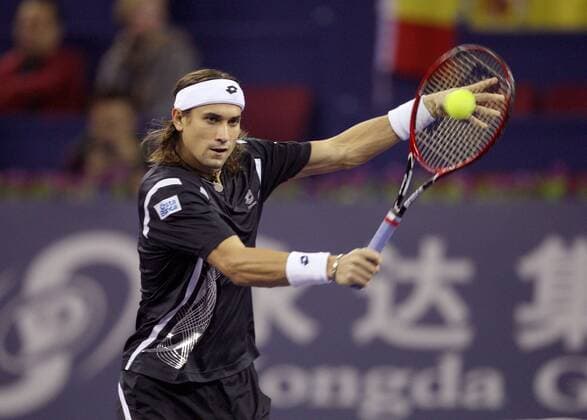 David Ferrer (Spanien) Tennis Herren ATP Masters Cup 2007, Series, Tour, Halbfinale o0 WM Einzelbild Shanghai Dynamik, Tennis Herren ATP Masters Cup 2007, Series, Tour, Halbfinale o0 WM Einzelbild Shanghai Dynamik,