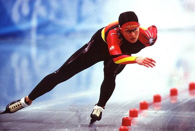 Claudia Pechstein (Deutschland) Eisschnellauf Damen Olympische Winterspiele 1998, Spiele, Olympia, Olympiade, 5000m, 5000 m, Meter Einzelbild Nagano Dynamik, Eisschnellauf Damen Olympische Winterspiele 1998, Spiele, Olympia, Olympiade, 5000m, 5000 m, Meter Einzelbild Nagano Dynamik,