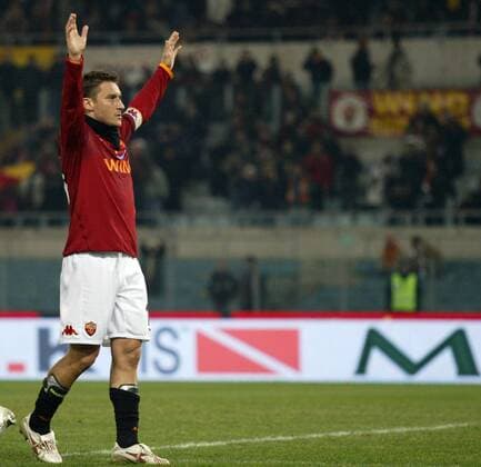 Francesco Totti (AS Rom) - Torjubel -  Fußball Herren Serie A 2007 2008, 1. Italienische Liga, AS Roma Einzelbild Rom Freude, Fußball Herren Serie A 2007 2008, 1. Italienische Liga, AS Roma Einzelbild Rom Freude,