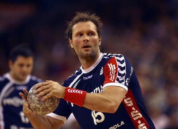 Lars Christiansen (Flensburg) am Ball Handball 1. BL Herren Saison 2007 2008, SG Flensburg Handewitt Einzelbild Flensburg Handball 1. BL Herren Saison 2007 2008, SG Flensburg Handewitt Einzelbild Flensburg