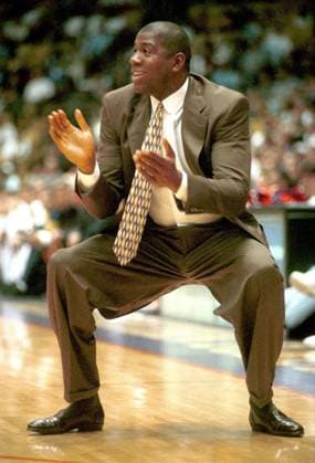 Trainer Earvin Magic Johnson (Los Angeles Lakers)  (LAP990826701) Basketball Herren NBA 1999 2000 o0 LA, L A Einzelbild Basketball Herren NBA 1999 2000 o0 LA, L A Einzelbild