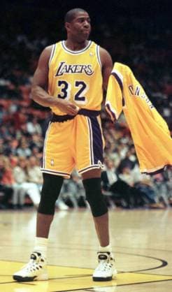 Earvin Magic Johnson (Los Angeles Lakers)  (lap96022105) Basketball Herren NBA 1995 1996 o0 LA, L A Einzelbild Basketball Herren NBA 1995 1996 o0 LA, L A Einzelbild
