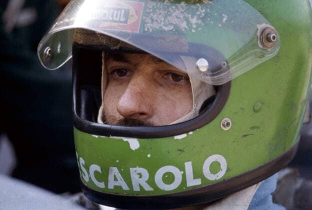 Henri Pescarolo (Frankreich Williams Ford) - Motorsport Grand Prix Herren Großer Preis von Großbritannien 1972, Formel 1 Weltmeisterschaft, F1, F, GP, WM Porträt Brands Hatch Nachdenklichkeit, Motorsport Grand Prix Herren Großer Preis von Großbritannien 1972, Formel 1 Weltmeisterschaft, F1, F, GP, WM Porträt Brands Hatch Nachdenklichkeit,