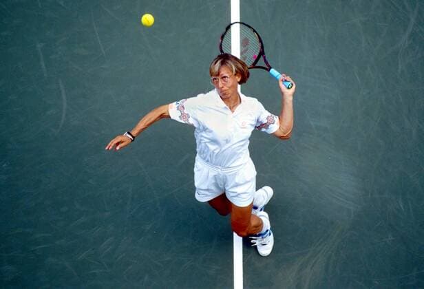 Martina Navratilova (USA) - Aufschlag Tennis Herren US Open 1993, Grand Slam, WTA Tour Einzelbild Aufnahmedatum geschätzt, New York, NY, N.Y. Dynamik, Tennis Herren US Open 1993, Grand Slam, WTA Tour Einzelbild Aufnahmedatum geschätzt, New York, NY, N.Y. Dynamik,