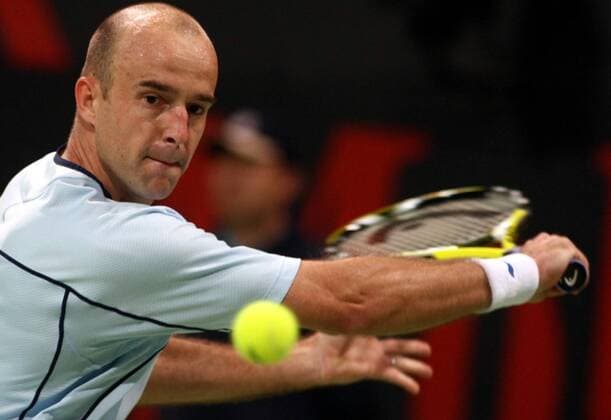 Ivan Ljubicic (Kroatien) Tennis Herren Qatar Open 2008, ATP Tour Einzelbild Doha Dynamik, Tennis Herren Qatar Open 2008, ATP Tour Einzelbild Doha Dynamik,
