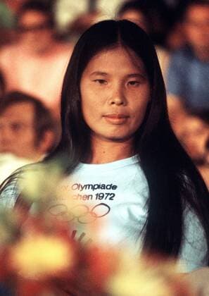 Chi Cheng (Taiwan) ist Teilnehmerin der Olympiade 1972 in München Leichtathletik OS Sommer Damen Olympische Spiele 1972, Sommerspiele Porträt Aufnahmedatum geschätzt München Nachdenklichkeit, Leichtathletik OS Sommer Damen Olympische Spiele 1972, Sommerspiele Porträt Aufnahmedatum geschätzt München Nachdenklichkeit,