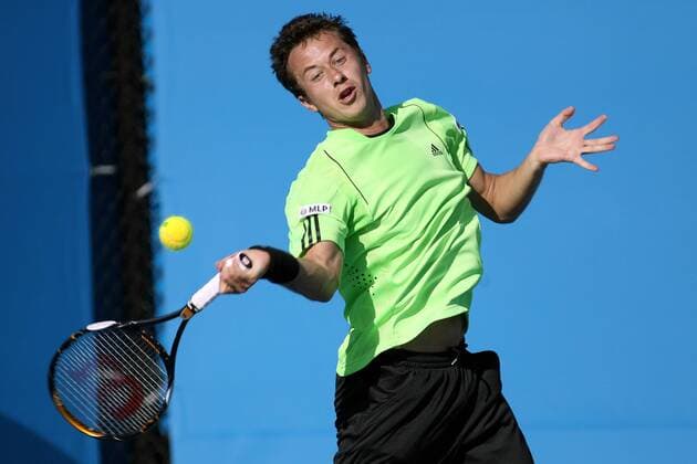 Philipp Kohlschreiber (Deutschland) Tennis Herren Australian Open 2008, Grand Slam, ATP Tour Einzelbild Melbourne Dynamik, Tennis Herren Australian Open 2008, Grand Slam, ATP Tour Einzelbild Melbourne Dynamik,