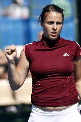 Tatjana Malek (Deutschland) jubelt Tennis Damen Australian Open 2008, Grand Slam, WTA Tour Einzelbild Melbourne Freude, Tennis Damen Australian Open 2008, Grand Slam, WTA Tour Einzelbild Melbourne Freude,