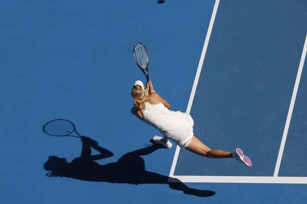 Maria Sharapova (Rußland) -  Tennis Damen Australian Open 2008, Grand Slam, WTA Tour Einzelbild Melbourne Dynamik, Tennis Damen Australian Open 2008, Grand Slam, WTA Tour Einzelbild Melbourne Dynamik,