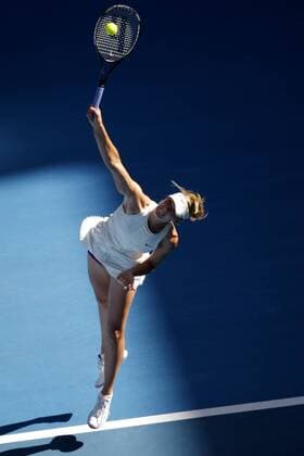 Maria Sharapova (Rußland) - Aufschlag -  Tennis Damen Australian Open 2008, Grand Slam, WTA Tour Einzelbild Melbourne Dynamik, Tennis Damen Australian Open 2008, Grand Slam, WTA Tour Einzelbild Melbourne Dynamik,