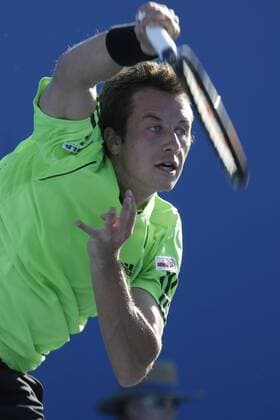Philipp Kohlschreiber (Deutschland) Tennis Herren Australian Open 2008, Grand Slam, ATP Tour Einzelbild Melbourne Dynamik, Tennis Herren Australian Open 2008, Grand Slam, ATP Tour Einzelbild Melbourne Dynamik,