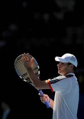 Andy Roddick (USA) klatscht -  Tennis Herren Australian Open 2008, Grand Slam, ATP Tour Einzelbild Melbourne Freude, Tennis Herren Australian Open 2008, Grand Slam, ATP Tour Einzelbild Melbourne Freude,