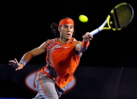 Rafael Nadal (Spanien) -  Tennis Herren Australian Open 2008, Grand Slam, ATP Tour Einzelbild Melbourne Dynamik, Tennis Herren Australian Open 2008, Grand Slam, ATP Tour Einzelbild Melbourne Dynamik,