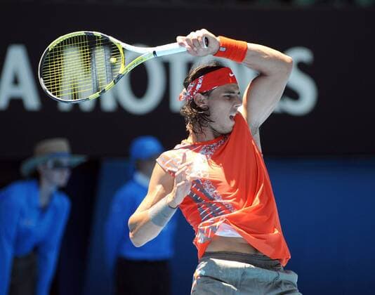 Rafael Nadal (Spanien) Tennis Herren Australian Open 2008, Grand Slam, ATP Tour Einzelbild Melbourne Dynamik, Tennis Herren Australian Open 2008, Grand Slam, ATP Tour Einzelbild Melbourne Dynamik,