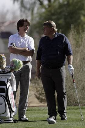 John Daly (re.) und Kyle MacLachlan (USA) - (Icon36961708) Golf Herren Bob Hope Chrysler Classic 2008, PGA Tour Gruppe Palm Springs Golf Herren Bob Hope Chrysler Classic 2008, PGA Tour Gruppe Palm Springs EDITORIAL USE ONLY