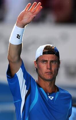 Lleyton Hewitt (Australien) bedankt sich bei den Anhängern -  Tennis Herren Australian Open 2008, Grand Slam, ATP Tour Einzelbild Melbourne Tennis Herren Australian Open 2008, Grand Slam, ATP Tour Einzelbild Melbourne