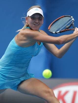 Elena Vesnina (Russland) Tennis Damen Australian Open 2008, Grand Slam, WTA Tour Einzelbild Melbourne Tennis Damen Australian Open 2008, Grand Slam, WTA Tour Einzelbild Melbourne