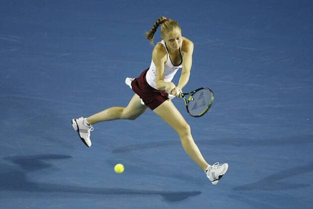 Anna Chakvetadze (Russland) Tennis Damen Australian Open 2008, Grand Slam, WTA Tour Einzelbild Melbourne Dynamik, Tennis Damen Australian Open 2008, Grand Slam, WTA Tour Einzelbild Melbourne Dynamik,