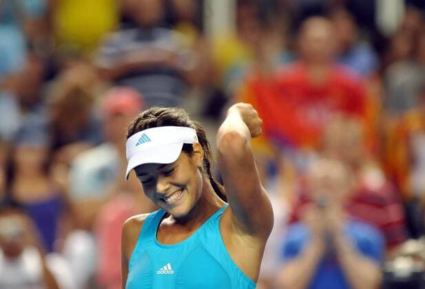 Ana Ivanovic (Serbien) jubelt -  Tennis Damen Australian Open 2008, Grand Slam, WTA Tour Einzelbild Melbourne Freude, Tennis Damen Australian Open 2008, Grand Slam, WTA Tour Einzelbild Melbourne Freude,
