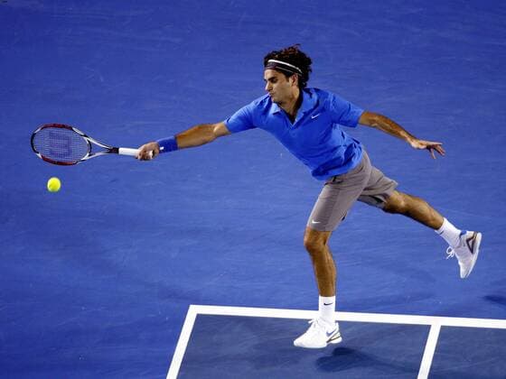 Roger Federer (Schweiz) Tennis Herren Australian Open 2008, Grand Slam, ATP Tour Einzelbild Melbourne Tennis Herren Australian Open 2008, Grand Slam, ATP Tour Einzelbild Melbourne